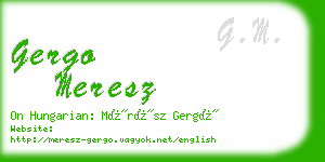 gergo meresz business card